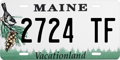 ME license plate 2724TF