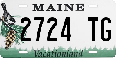 ME license plate 2724TG