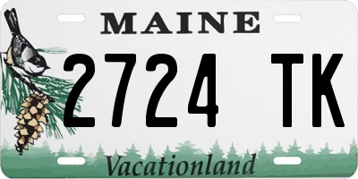 ME license plate 2724TK