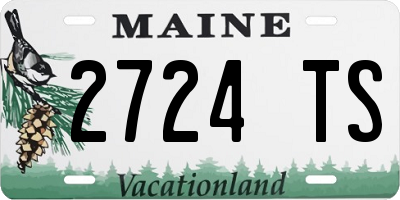 ME license plate 2724TS