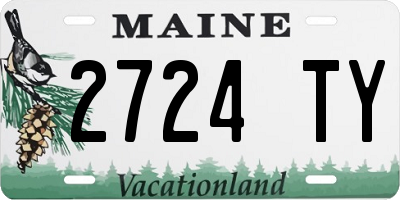 ME license plate 2724TY