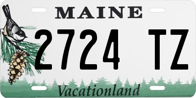 ME license plate 2724TZ