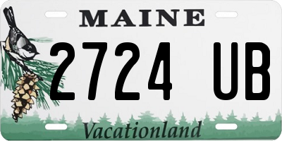 ME license plate 2724UB