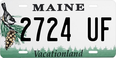 ME license plate 2724UF