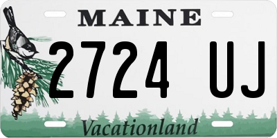 ME license plate 2724UJ