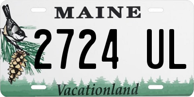 ME license plate 2724UL