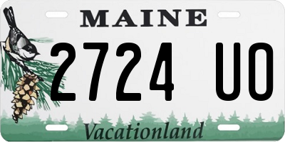 ME license plate 2724UO
