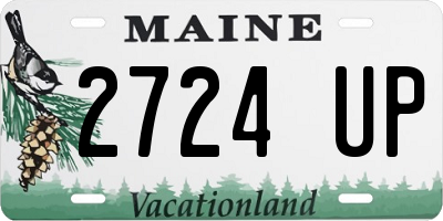 ME license plate 2724UP