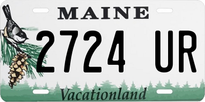 ME license plate 2724UR