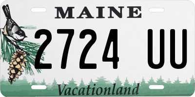ME license plate 2724UU
