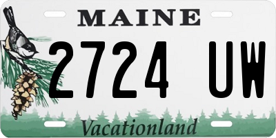 ME license plate 2724UW