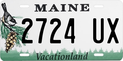 ME license plate 2724UX