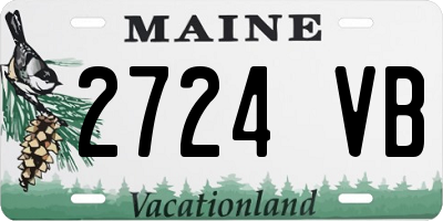ME license plate 2724VB