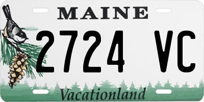ME license plate 2724VC