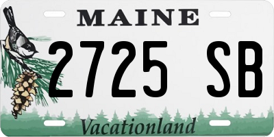 ME license plate 2725SB