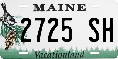 ME license plate 2725SH