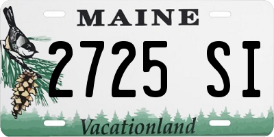 ME license plate 2725SI