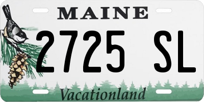 ME license plate 2725SL