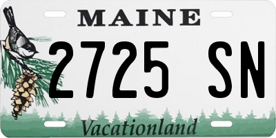 ME license plate 2725SN