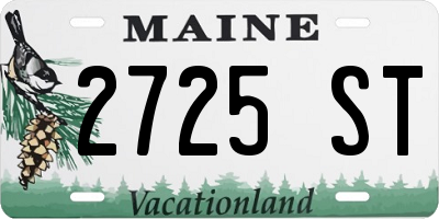 ME license plate 2725ST