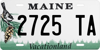 ME license plate 2725TA