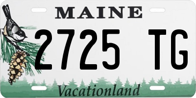 ME license plate 2725TG