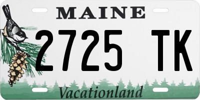 ME license plate 2725TK