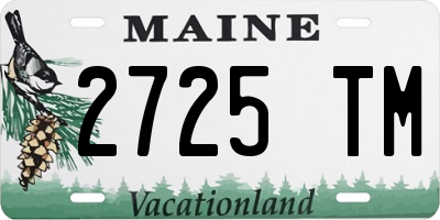 ME license plate 2725TM