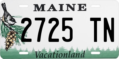 ME license plate 2725TN