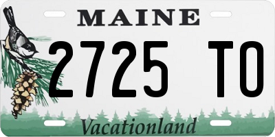 ME license plate 2725TO