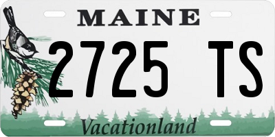 ME license plate 2725TS
