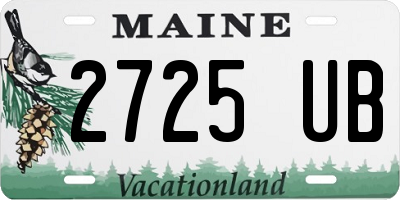 ME license plate 2725UB