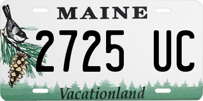 ME license plate 2725UC