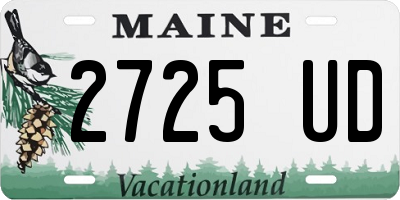 ME license plate 2725UD