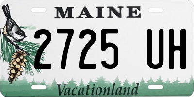 ME license plate 2725UH