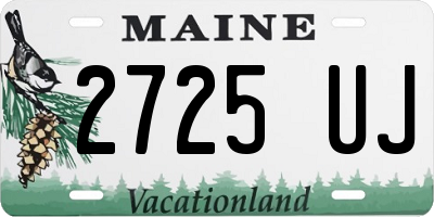 ME license plate 2725UJ