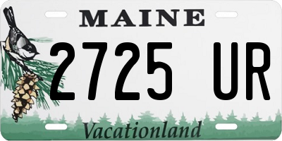 ME license plate 2725UR