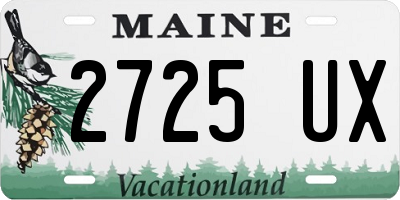 ME license plate 2725UX