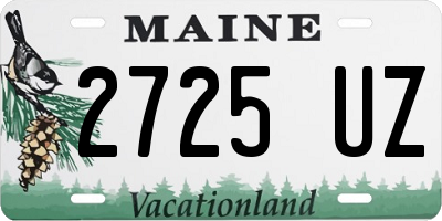 ME license plate 2725UZ