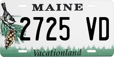 ME license plate 2725VD