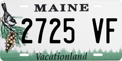 ME license plate 2725VF