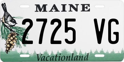 ME license plate 2725VG