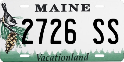 ME license plate 2726SS