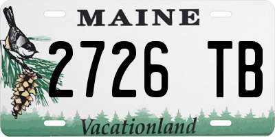ME license plate 2726TB