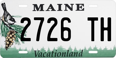 ME license plate 2726TH