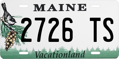 ME license plate 2726TS