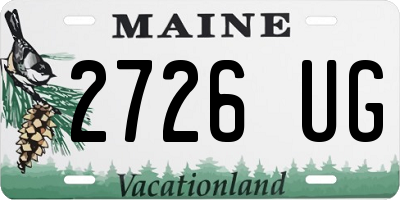 ME license plate 2726UG