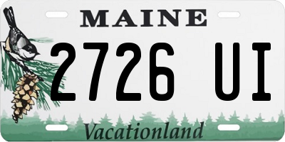 ME license plate 2726UI