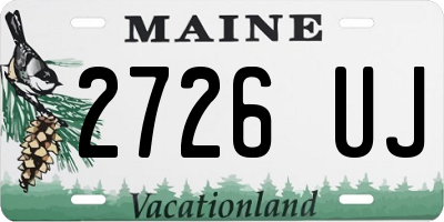 ME license plate 2726UJ