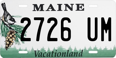 ME license plate 2726UM
